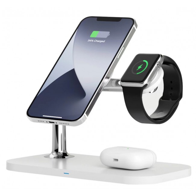 RealPower ChargeAIR Mag Headphones, Smartphone, Smartwatch White USB Wireless charging Indoor