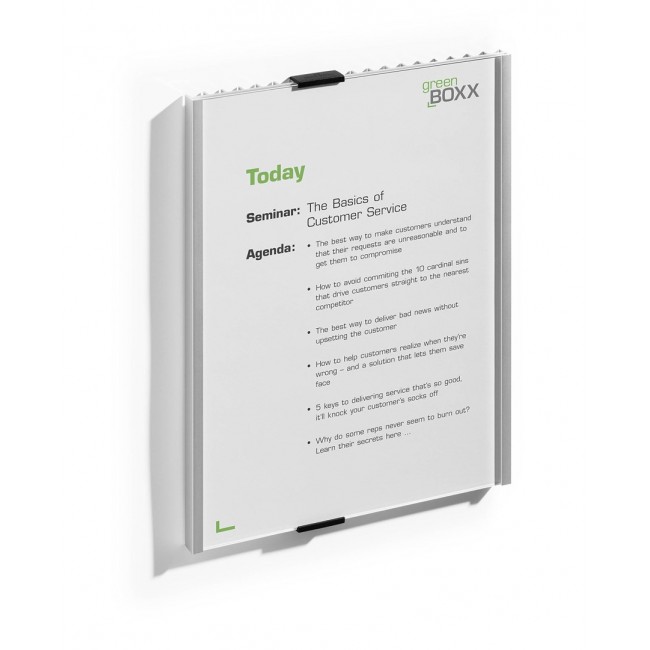 Durable Info Sign Acrylic, Aluminium Silver