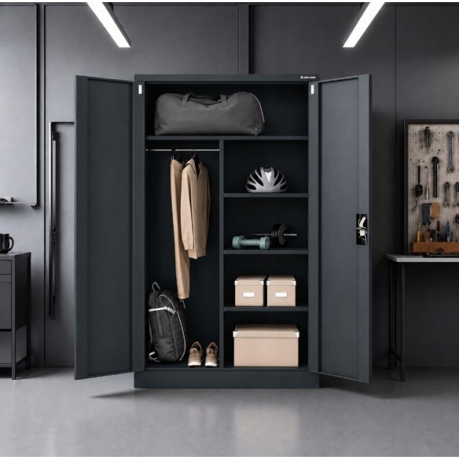 Iron Mate SATURN Metal Utility Cupboard 185x90x45 Anthracite RAL7016