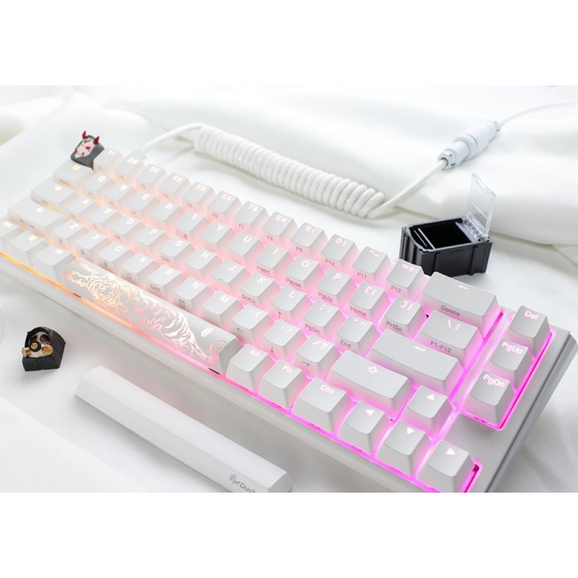 Ducky One 3 Classic Pure White SF keyboard Gaming USB QWERTZ German