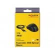 DeLOCK 12548 mouse Office Left-hand USB Type-A Optical 2400 DPI
