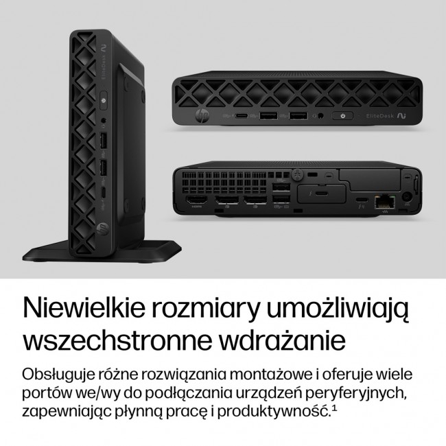 HP EliteDesk 8 Mini G2i Desktop Next Gen AI PC Copilot+ PC Intel Core Ultra 7 356H 16 GB DDR5-SDRAM 512 GB SSD Windows 11 Pro Mini PC