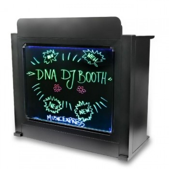 DNA Professional DJ BOOTH BK - DJ booth with illuminated RGB LED panel (black)