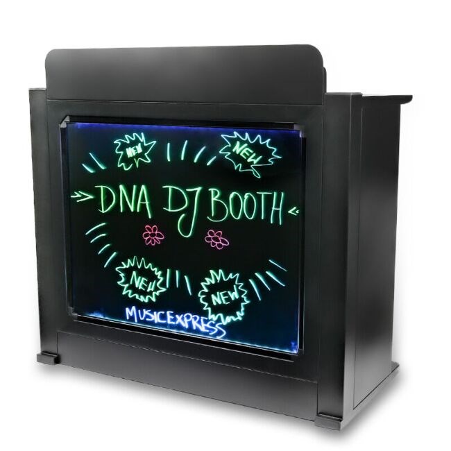 DNA Professional DJ BOOTH BK - DJ booth with illuminated RGB LED panel (black)