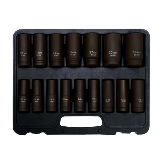 ADLER IMPACT SOCKETS LONG 16pcs 1/2 ADLER IMPACT SOCKETS LONG 16pcs 1/2