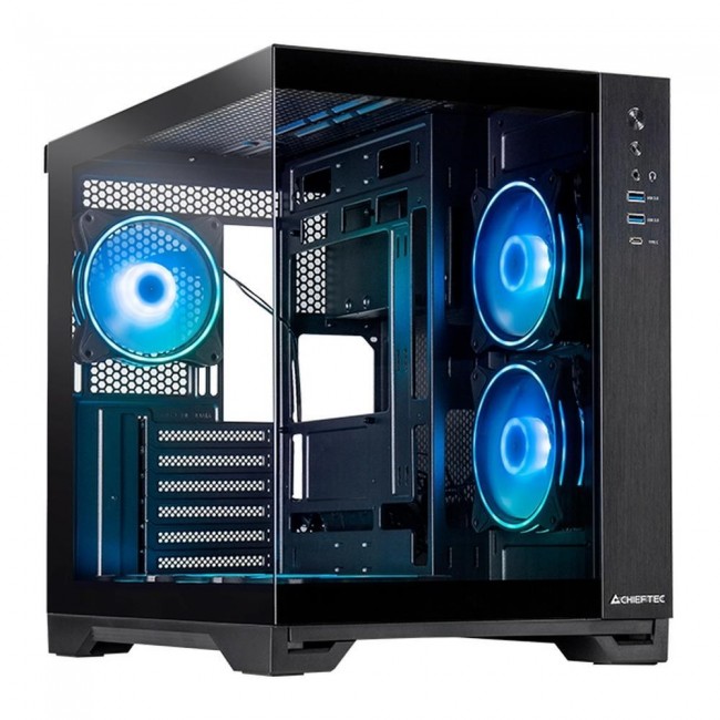 Chieftec Visio GM-30B-TG-OP schwarz Tempered Glass x 2 Cube Black Chieftec Visio GM-30B-TG-OP schwarz Tempered Glass x 2 Cube Black