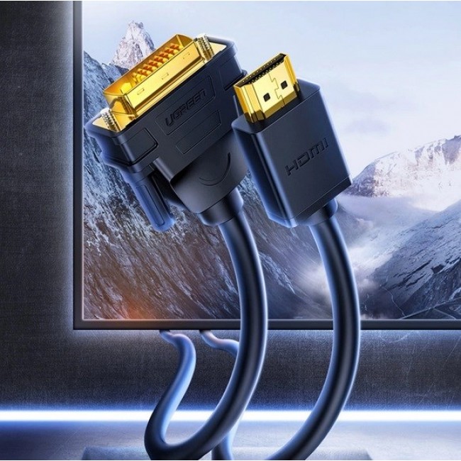 Ugreen HD106 DVI 24+1 pin/HDMI FHD 60Hz 1.5m cable (black)