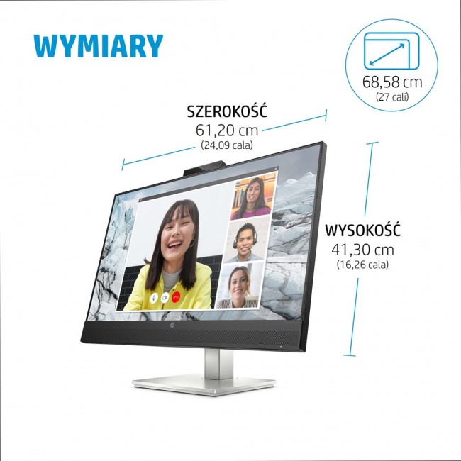 HP E-Series E27m G4 QHD USB-C Conferencing Monitor HP E-Series E27m G4 QHD USB-C Conferencing Monitor