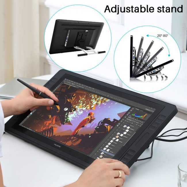 HUION Kamvas Pro 20 graphic tablet 5080 lpi 434.88 x 238.68 mm USB Black HUION Kamvas Pro 20 graphic tablet 5080 lpi 434.88 x 238.68 mm USB Black