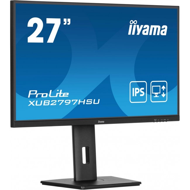 iiyama ProLite 27 IPS technology panel with 1ms MPRT, 100Hz refresh rate, USB-Hub and height adjustable stand iiyama ProLite 27 IPS technology panel with 1ms MPRT, 100Hz refresh rate, USB-Hub and height adjustable stand