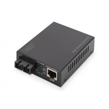 Gigabit PoE Media Converter RJ45 / SC