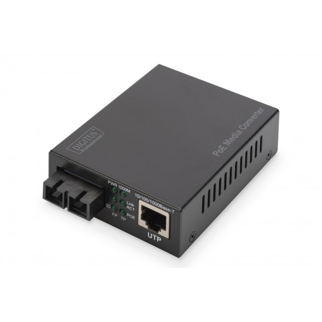 Gigabit PoE Media Converter RJ45 / SC