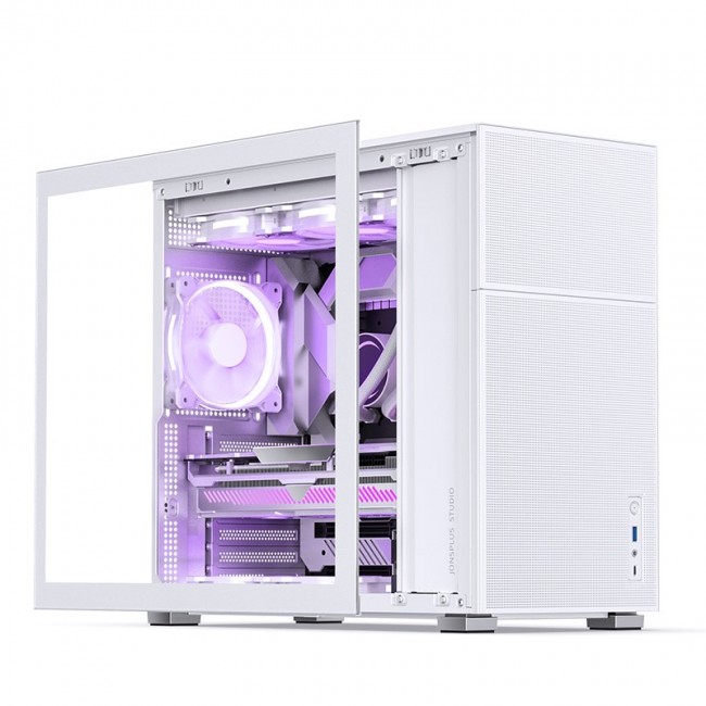 Jonsbo D41 MESH ATX Case, Tempered Glass - white