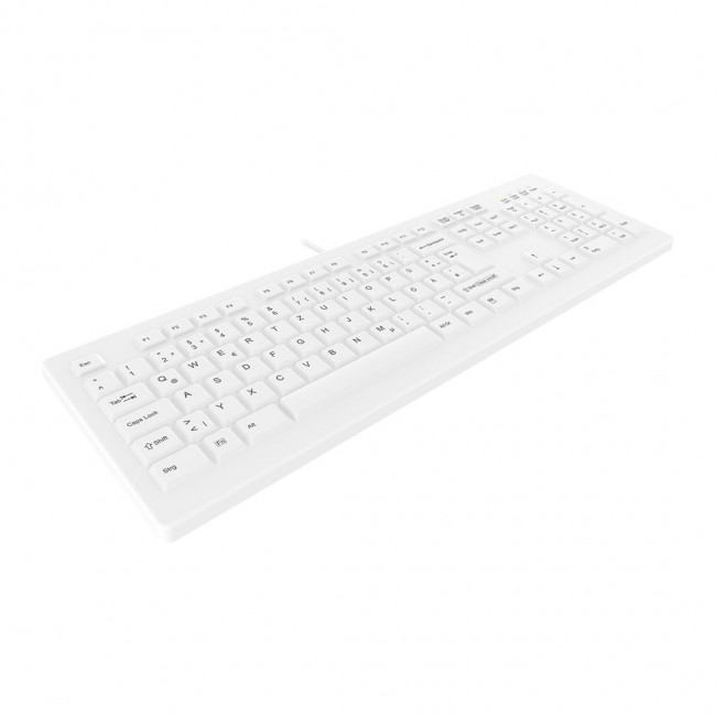 Contour Design Active Key Contour ClassicClean Medical Keyboard Removable Cover Full-Size Wired White DE C8100