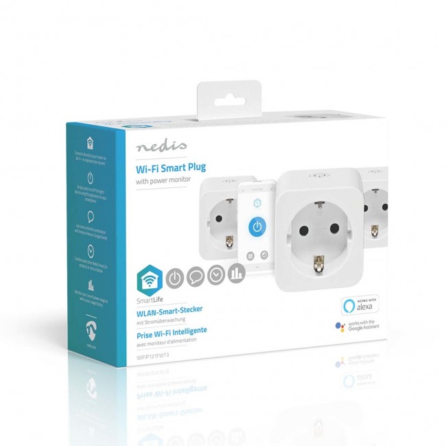 Nedis WIFIP121FWT3 smart plug 3680 W Home White
