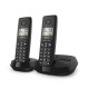 Gigaset PURE 100A Duo Analog/DECT telephone Caller ID Black