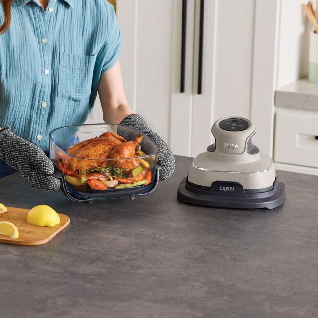 Ninja CRISPi Single 3.8 L 1700 W Hot air fryer Grey, Stone colour, Transparent