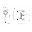 Bathtub mixer with shower set