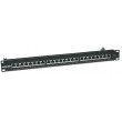 Intellinet Patch Panel, Cat6, FTP, 24-Port, 1U, Shielded, 90 Top-Entry Punch-Down Blocks, Black