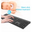 Gembird KB-WPS-03 Dual-mode pro-business slim wireless keyboard, 2.4G+BT, US layout