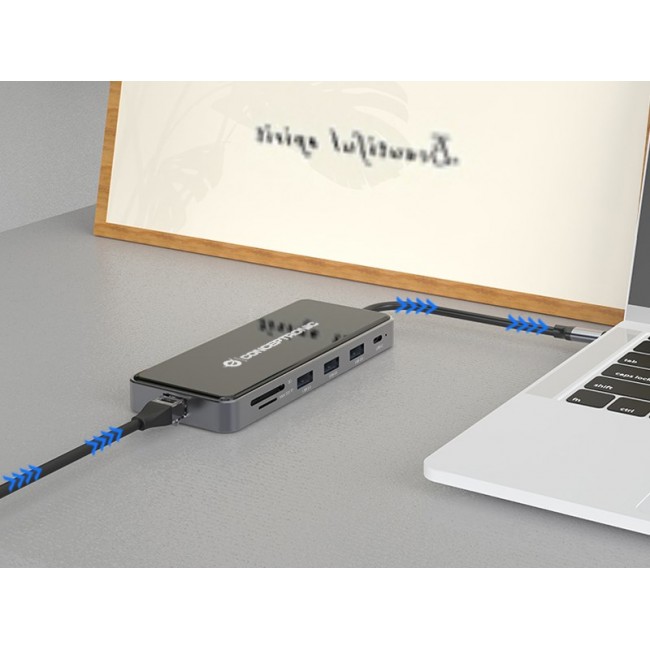 Conceptronic DONN14G laptop dock/port replicator Wired USB 3.2 Gen 1 (3.1 Gen 1) Type-C Grey