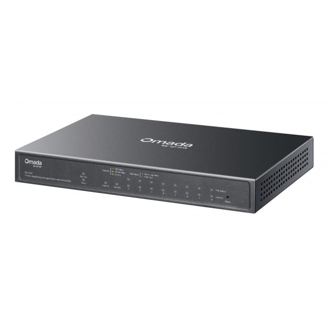 TP-Link Omada ES210GP network switch Managed L2 Gigabit Ethernet (10/100/1000) Power over Ethernet (PoE) DIN rail Black