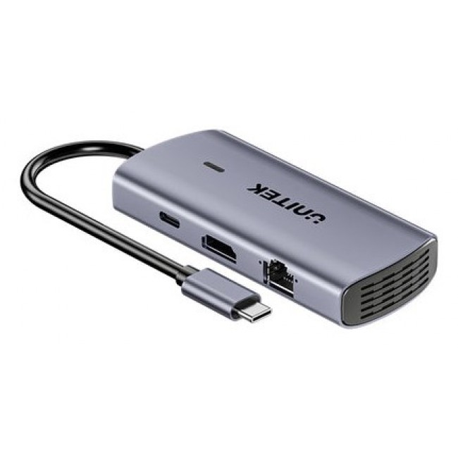UNITEK D1113CGY01 interface hub 2 x USB 3.2 Gen 2 (3.1 Gen 2) Type-C 1000 Mbit/s Grey