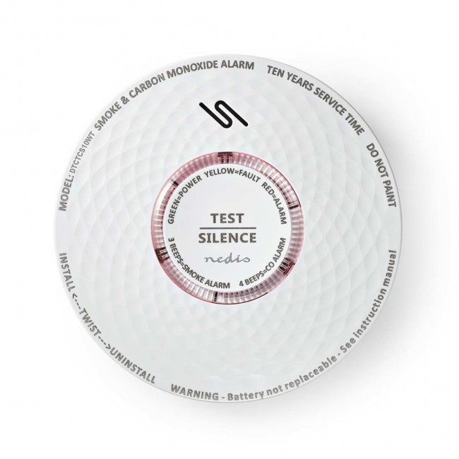 Smoke and carbon monoxide detector Nedis DTCTCS10WT Smoke and carbon monoxide detector Nedis DTCTCS10WT