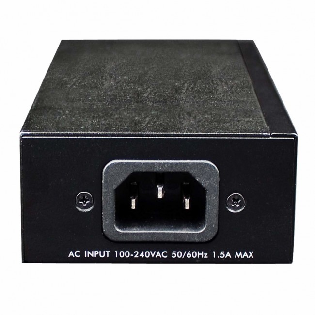 Intellinet Gigabit High-Power PoE+ Injector, 1 x 30 W, IEEE 802.3at/af Power over Ethernet (PoE+/PoE)
