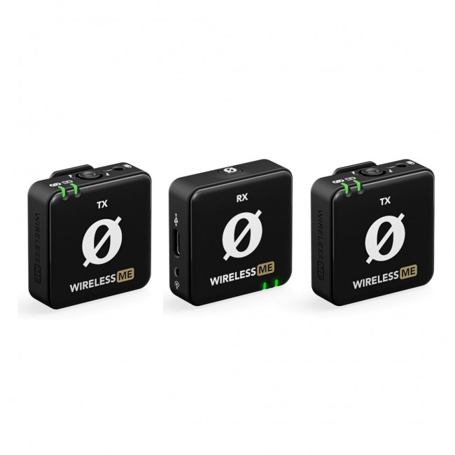 R DE Wireless ME Dual - compact wireless microphone system with two transmitters for two-channel recording