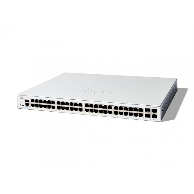 Cisco Catalyst 1300-48T-4G Managed Switch, 48 Port GE, 4x1GE SFP, Limited Lifetime Protection (C1300-48T-4G) Cisco Catalyst 1300-48T-4G Managed Switch, 48 Port GE, 4x1GE SFP, Limited Lifetime Protection (C1300-48T-4G)