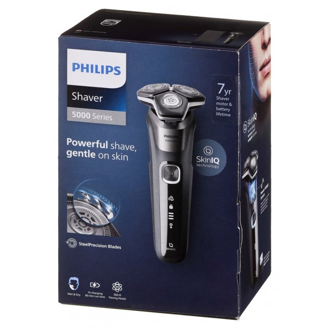 Philips SHAVER Series 5000 S5887/10 Wet and dry electric shaver and soft pouch