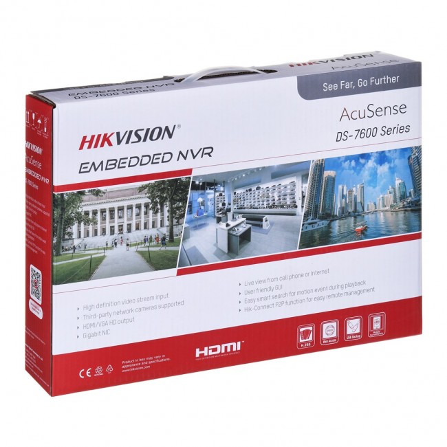 Hikvision DS-7604NXI-K1/4P(D) Network Video Recorder (NVR) 1U Black