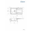 1-bowl granite sink with drainer