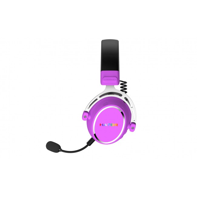 HATOR Hypergang 3 Wireless Headset Head-band Gaming USB Type-C / USB Type-A Bluetooth Violet