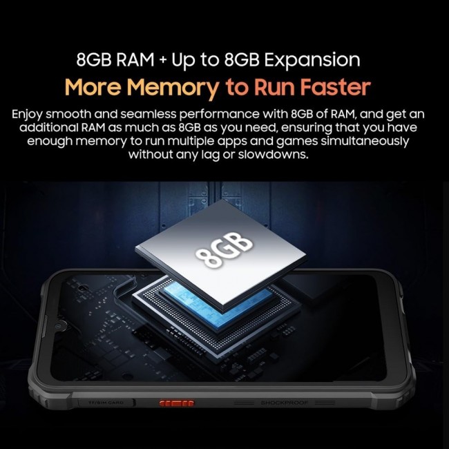 Blackview MOBILE PHONE BV5300 PLUS NFC/8/128GB BLACK 6.1