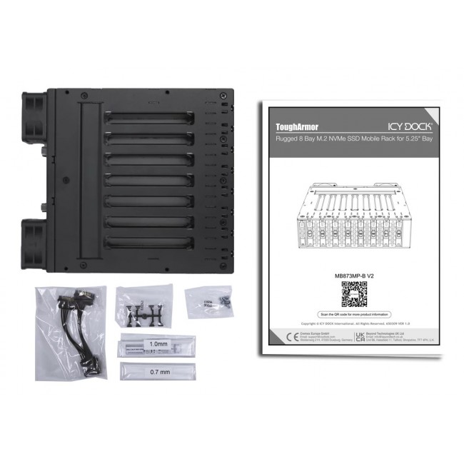 Icy Dock ToughArmor MB873MP-B V2 SSD enclosure Black 5.25