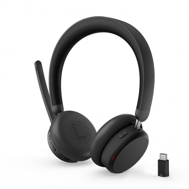 Lenovo 6550 Headset Wireless Head-band Office/Call center USB Type-C Bluetooth Black