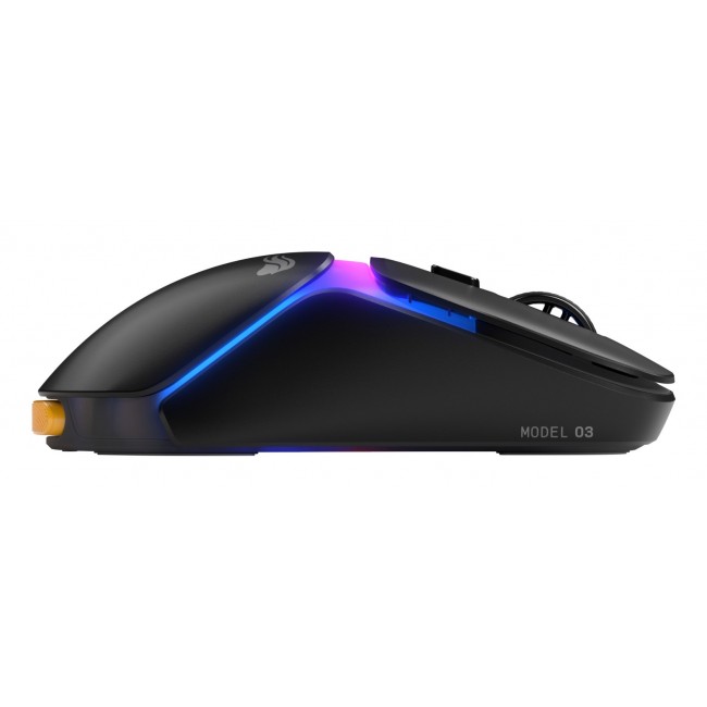 Glorious Gaming Model O3 Wireless Gaming Mouse - InfinitePlay Swappable Battery System, 8k Polling, 130M Click Optical Switches, Ultralight 66g, 30K DPI Optical Sensor, RGB - Black