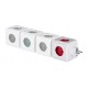 Allocacoc PowerCube Original Type E power extension 5 AC outlet(s) Indoor Red