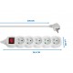 Esperanza ELK215W power extension 3 m 5 AC outlet(s) Indoor White Esperanza ELK215W power extension 3 m 5 AC outlet(s) Indoor White