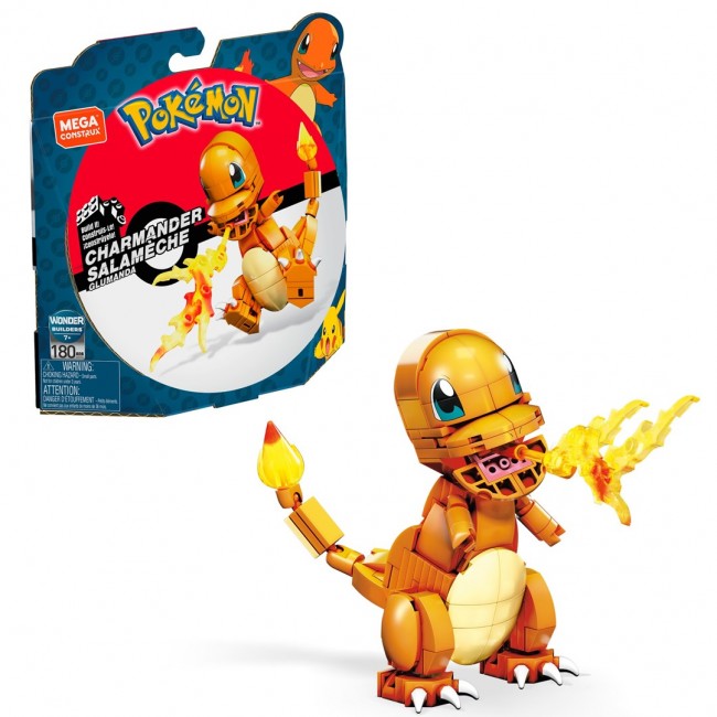 MEGA Pok mon Build & Show Charmander toy building set, 4 inches tall, MEGA Pok mon Build & Show Charmander toy building set, 4 inches tall,