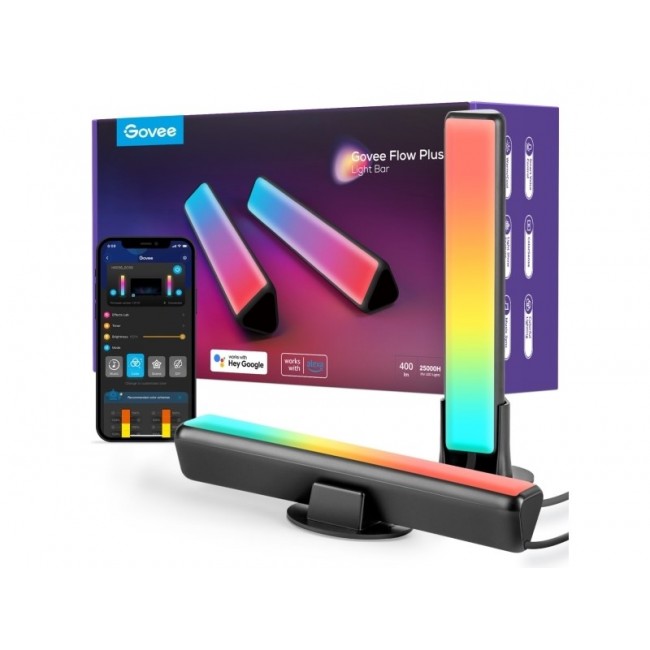 Govee H6056 Flow Plus | LED Lamps | RGBICWW, Wi-Fi, Alexa, Google