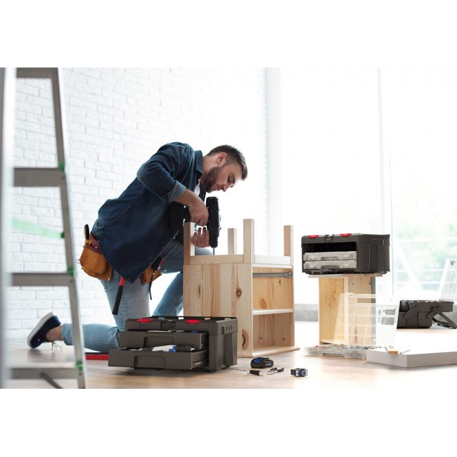 Toolbox KETER Stack'N'Roll (17210832/253384) 2 drawers Black Toolbox KETER Stack'N'Roll (17210832/253384) 2 drawers Black