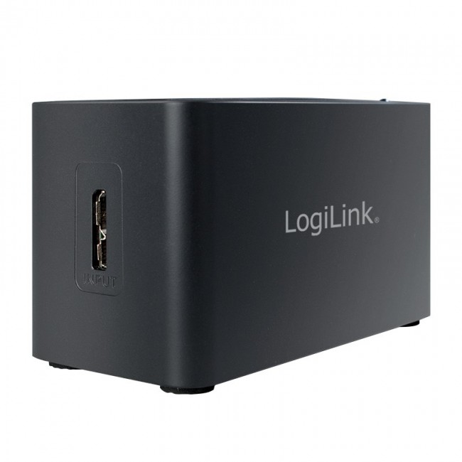 LogiLink CR0042 laptop dock/port replicator Wired USB 3.2 Gen 1 (3.1 Gen 1) Type-A Black