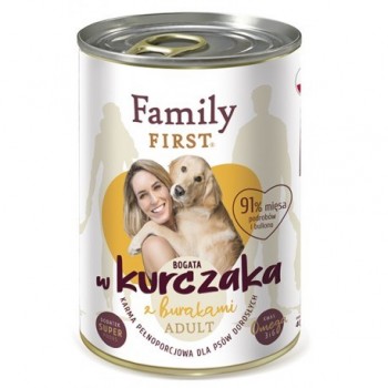 FAMILY FIRST Adult Chicken with beets - Wet dog food - 400 g