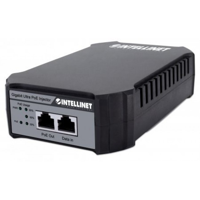 Intellinet Gigabit PoE++ Injector, One 95 W Port, IEEE 802.3bt (4PPoE) Compliant, Plastic Housing, Wall-mount Option Intellinet Gigabit PoE++ Injector, One 95 W Port, IEEE 802.3bt (4PPoE) Compliant, Plastic Housing, Wall-mount Option