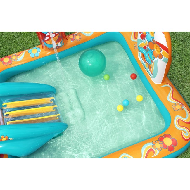Bestway Retro Groove Kids Inflatable Play Center and Pool 1.93 m x 1.52 m x 74 cm
