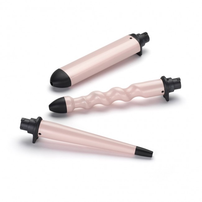 BaByliss Curl & Wave Trio Curling iron Warm Black, Pink 58 W 98.4