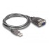 DeLOCK Adapter USB 2.0 Type-A to 1 x Serial RS-232 D-Sub 9 pin male with nuts with 3 x LED 1 m